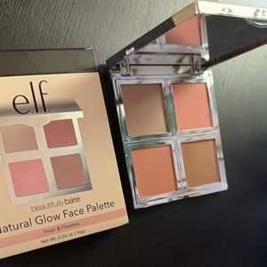e.l.f. Beautifully Bare Natural Glow Face Palette - peach & pink tones